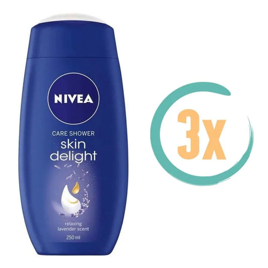 3x Nivea Skin Delight Lavendel Douchecrème 250ml -