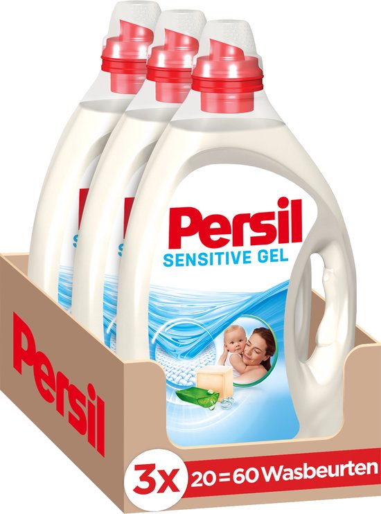 3x Persil Sensitive Gel Wasmiddel 1L