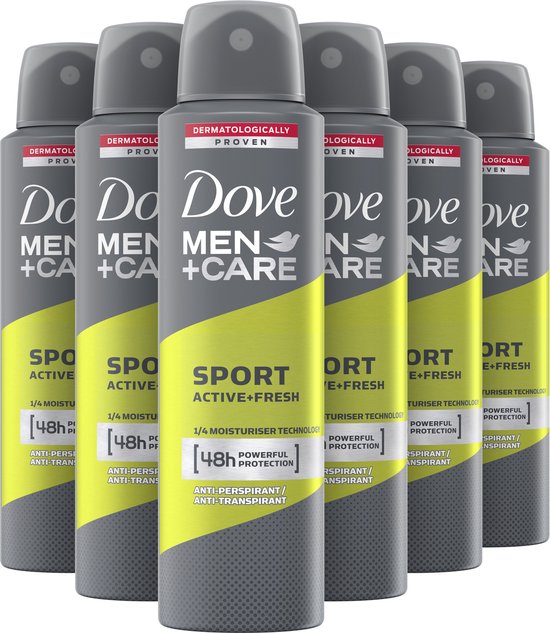 6x Dove Sport Active+Fresh Deospray 150ml, VoordeligInslaan.nl