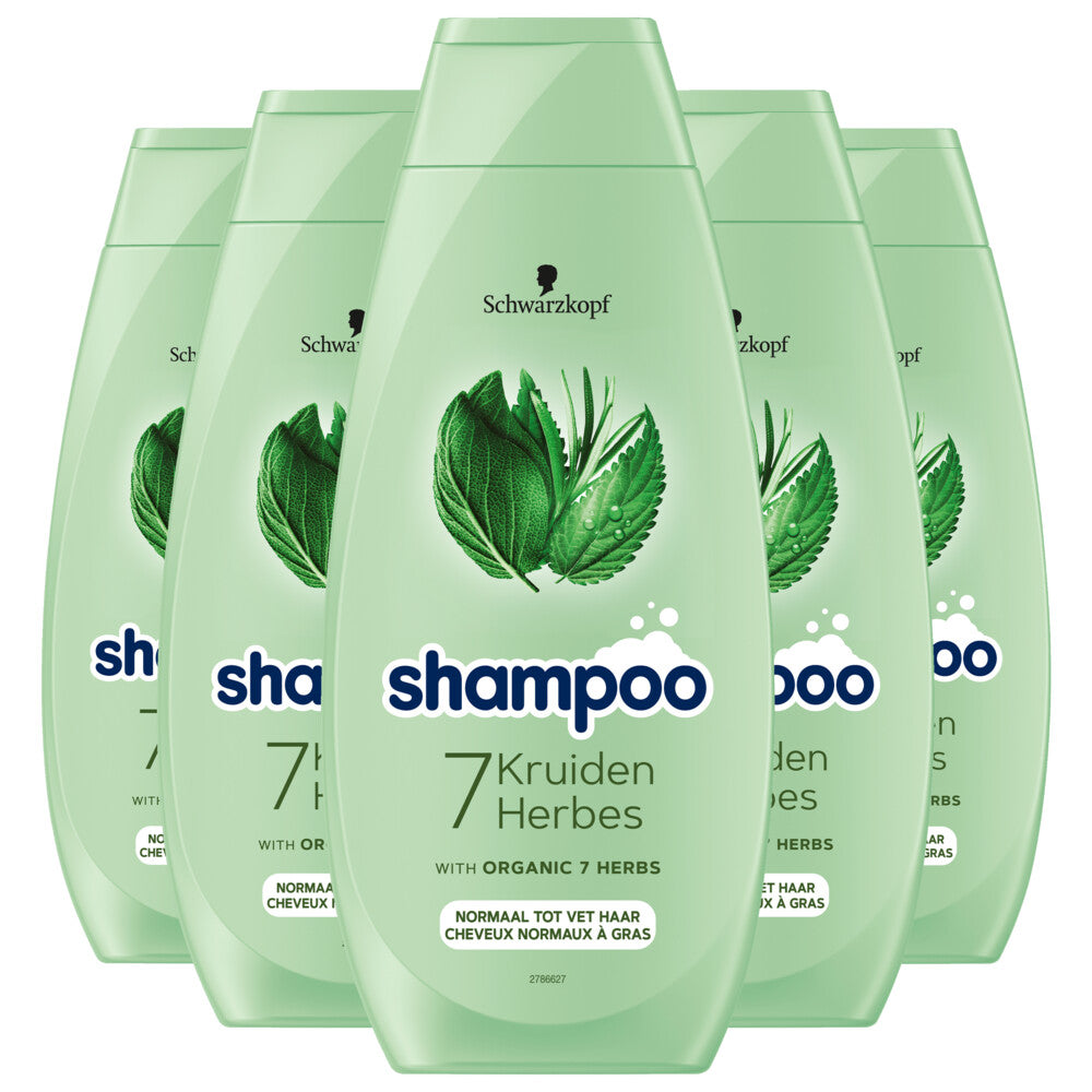 5x Schwarzkopf 7 Kruiden Shampoo 400ml, VoordeligInslaan.nl