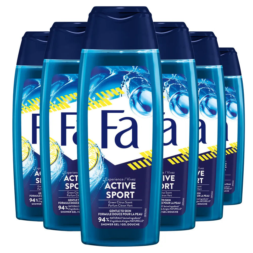 6x Fa Active Sport Douchegel 250ml