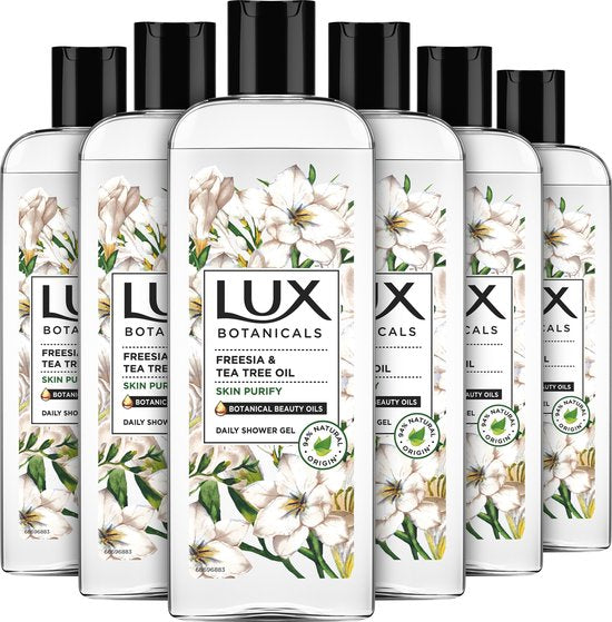 6x Lux Freesia & Tea Tree Oil Douchegel 250ml