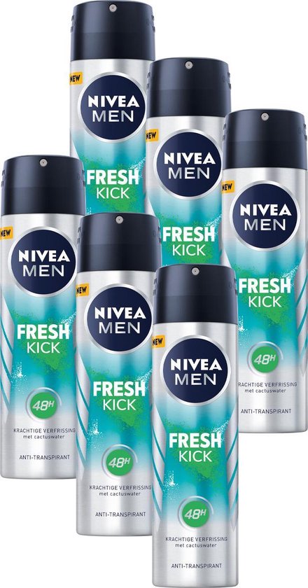 6x Nivea Fresh Kick Deospray 150ml