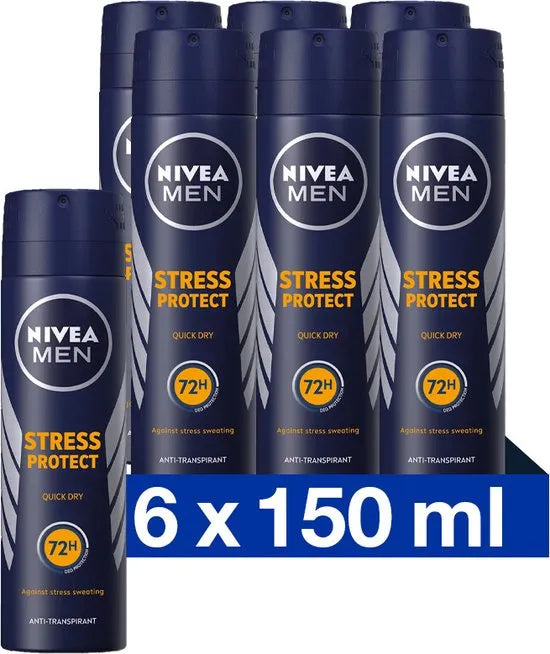 6x Nivea Stress Protect Quick Dry Deospray 150ml