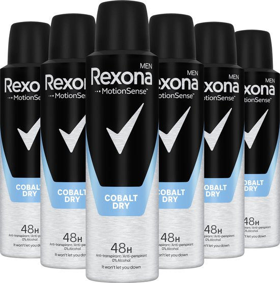 6x Rexona Cobalt Dry Deospray 150ml