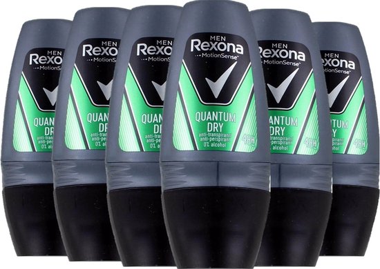 6x Rexona Quantum Dry 48H Deoroller 50ml