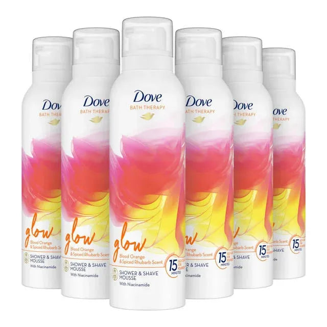 6x Dove Glow Shower & Shave Foam 200ml