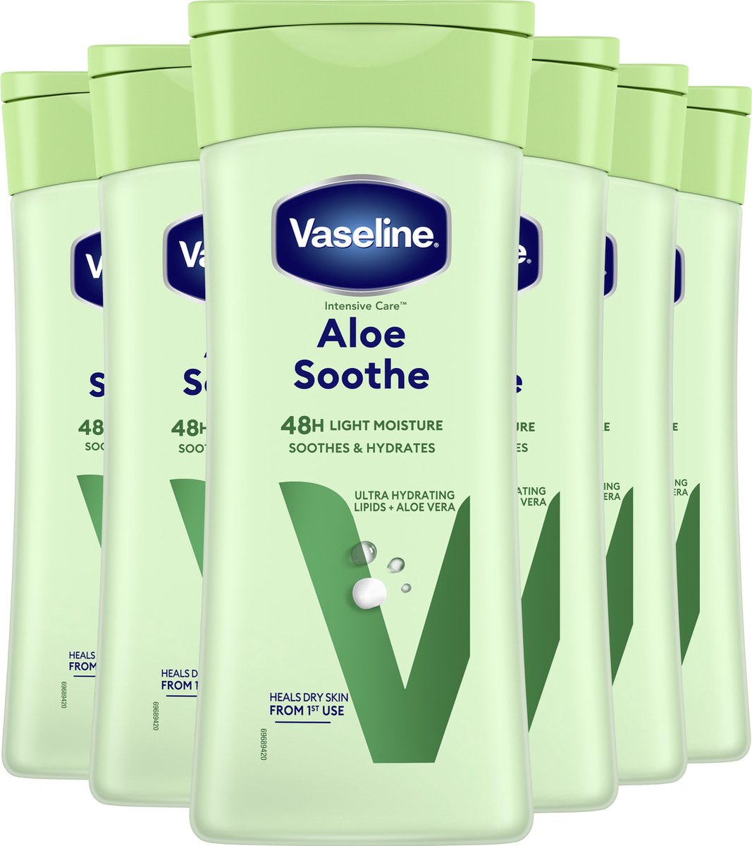 6x Vaseline Aloë Vera Bodylotion 200ml