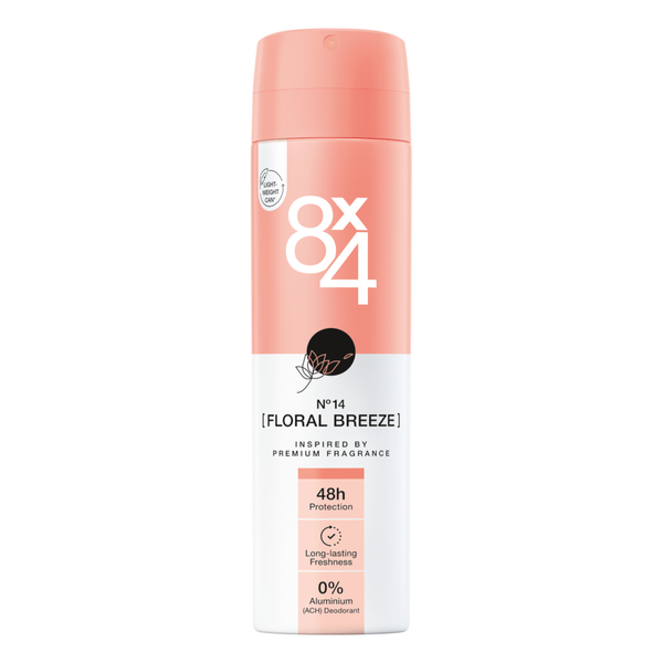 6x No.14 Floral Breeze 8x4 Deospray 150ml, VoordeligInslaan.nl