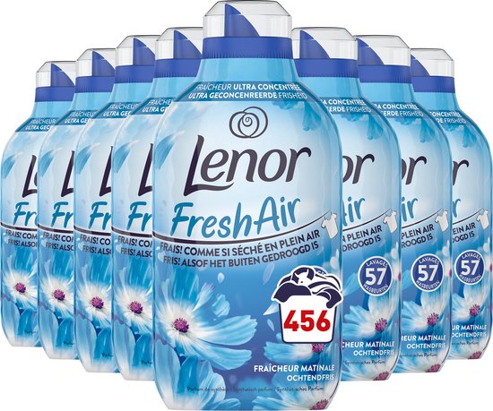 8x Lenor Fresh Air Ochtendfris Wasverzachter 57 Wasbeurten