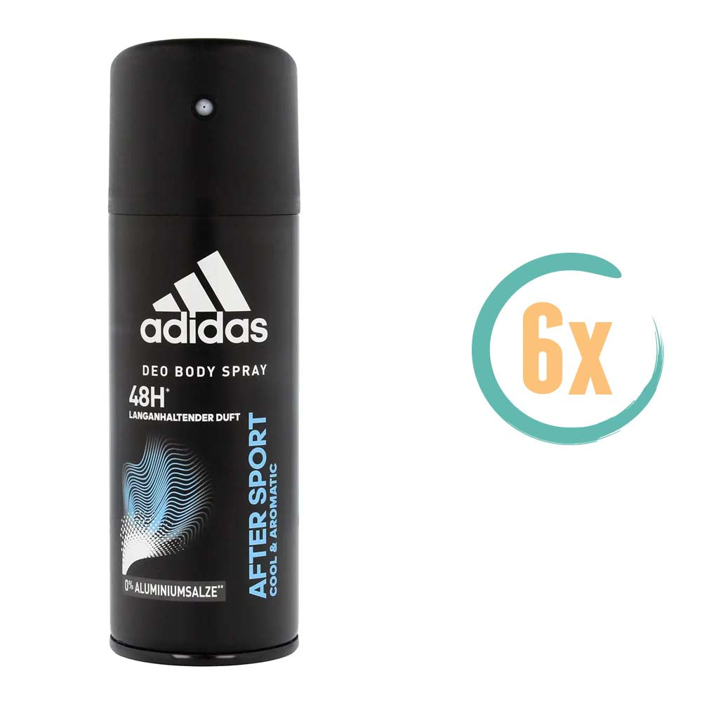 6x Adidas After Sport Deospray 150ml