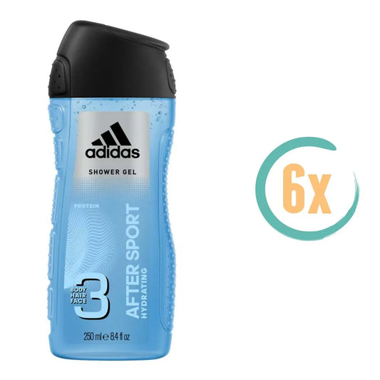 6x Adidas After Sport 3in1 Douchegel 250ml