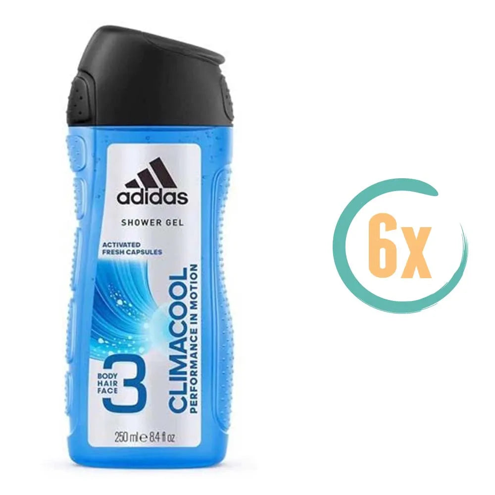 6x Adidas Climacool 3in1 Douchegel 250ml