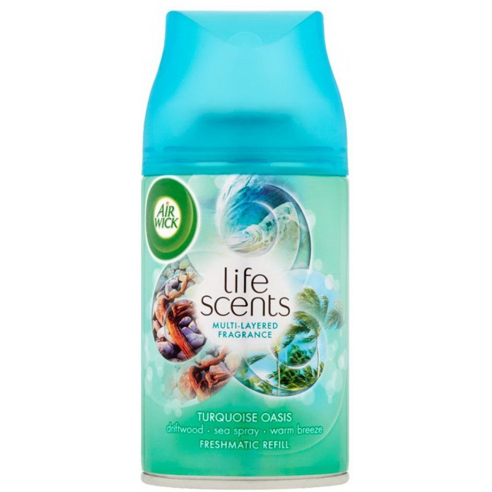 6x Airwick Freshmatic Navulling Turquoise Oasis 250ml, VoordeligInslaan.nl