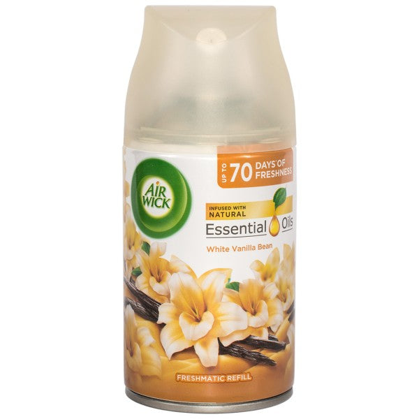 4x Airwick Freshmatic Navulling White Vanilla Bean 250ml, VoordeligInslaan.nl