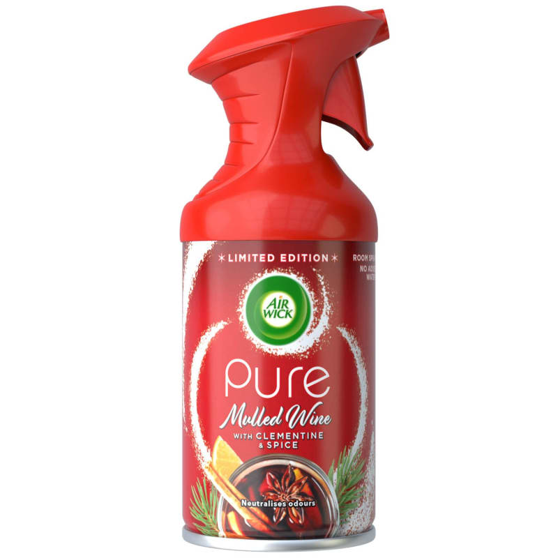 6x Airwick Pure Luchtverfrisser Spray Mulled Wine 250ml, VoordeligInslaan.nl