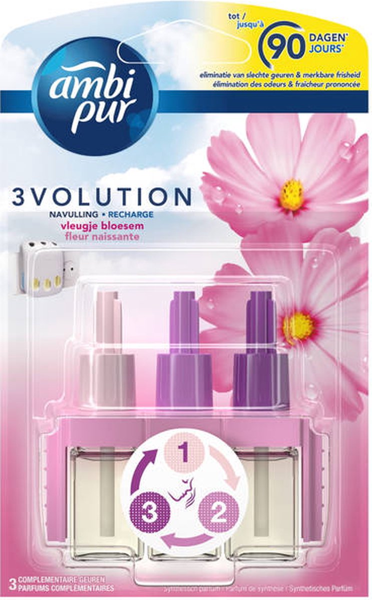 4x Ambi Pur Febreze 3Volution Navulling Flowers 20ml, VoordeligInslaan.nl