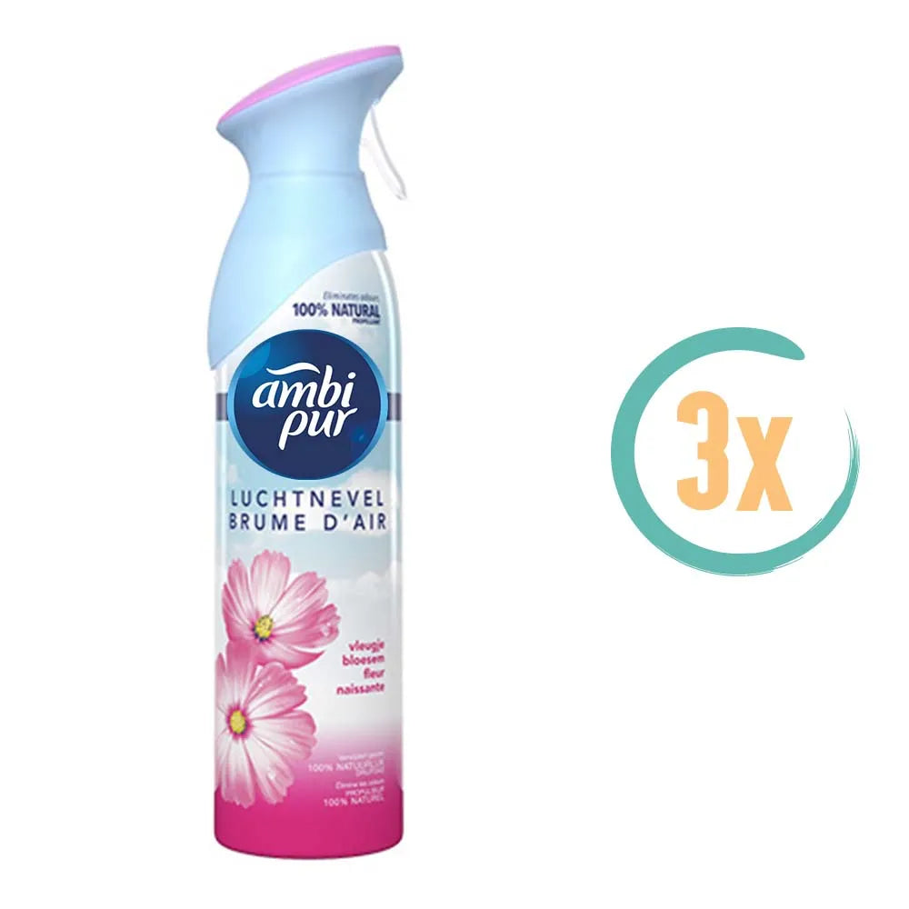 3x Ambi Pur Vleugje Bloesem Luchtverfrisserspray 300ml