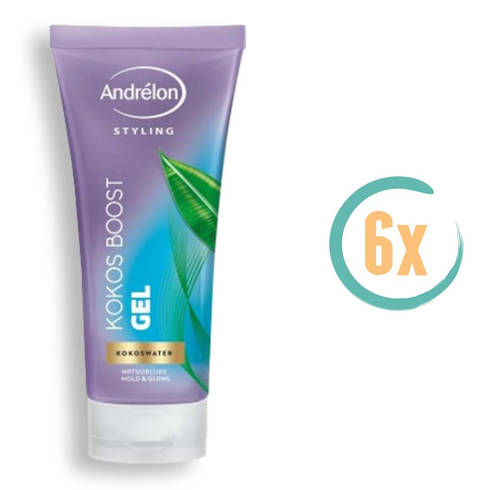 6x Andrelon Kokos Boost Haargel 200ml