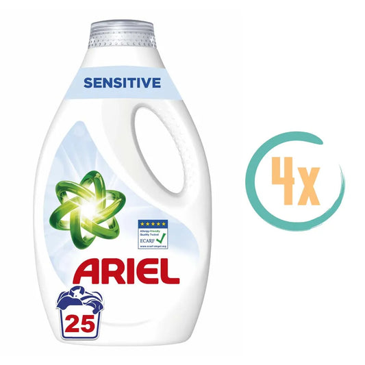 4x Ariel Clean & Fresh Sensitive Wasmiddel 1250ml