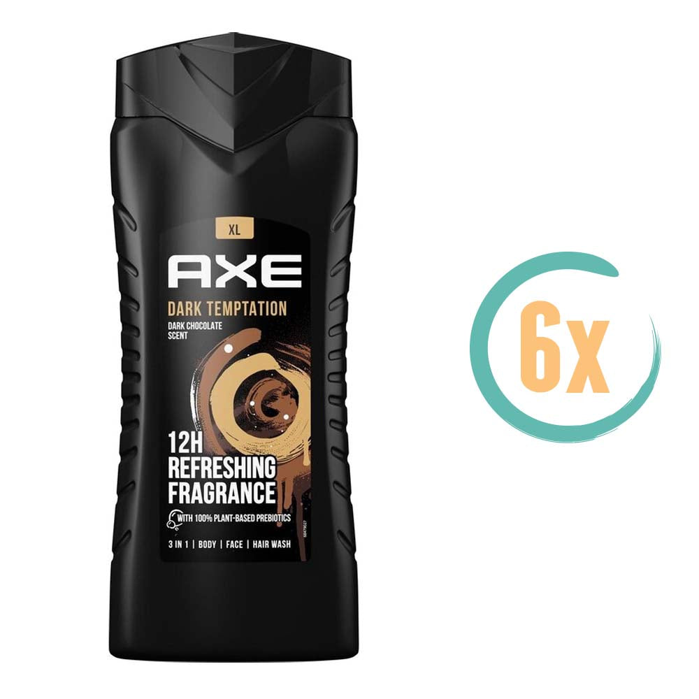 6x Axe 3in1 Douchegel Dark Temptation 250ml