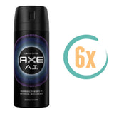 6x Axe Deospray Powered By A.I. 150ml