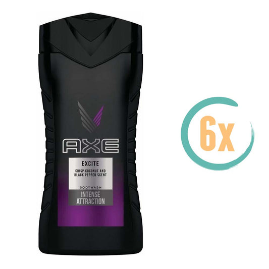 6x Axe Excite Douchegel 250ml