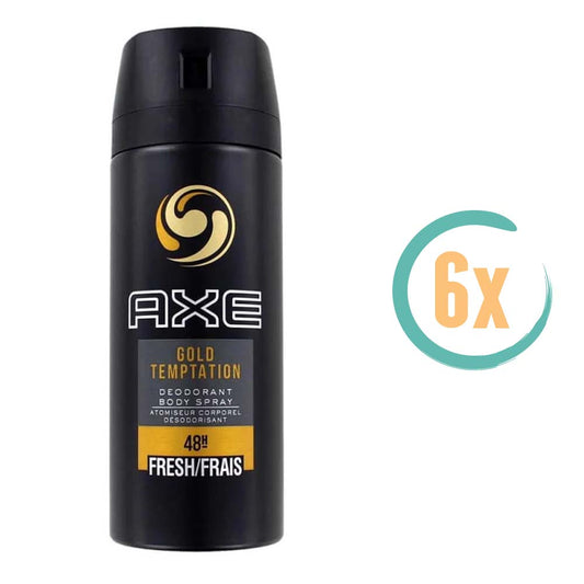 6x Axe Gold Temptation Deospray 150ml