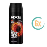 6x Axe Musk Non Stop Fresh Deospray 150ml