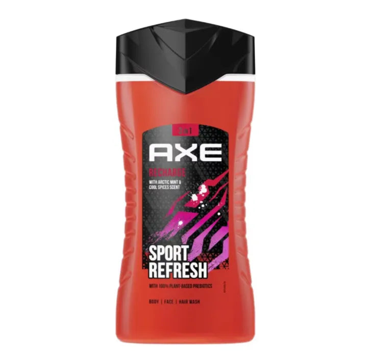 6x Axe Recharge 3in1 Douchegel 250ml