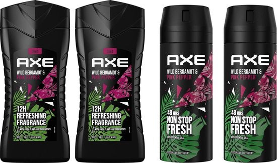 Axe Wild Bergamot & Pink Pepper Voordeelpakket 4-Delig