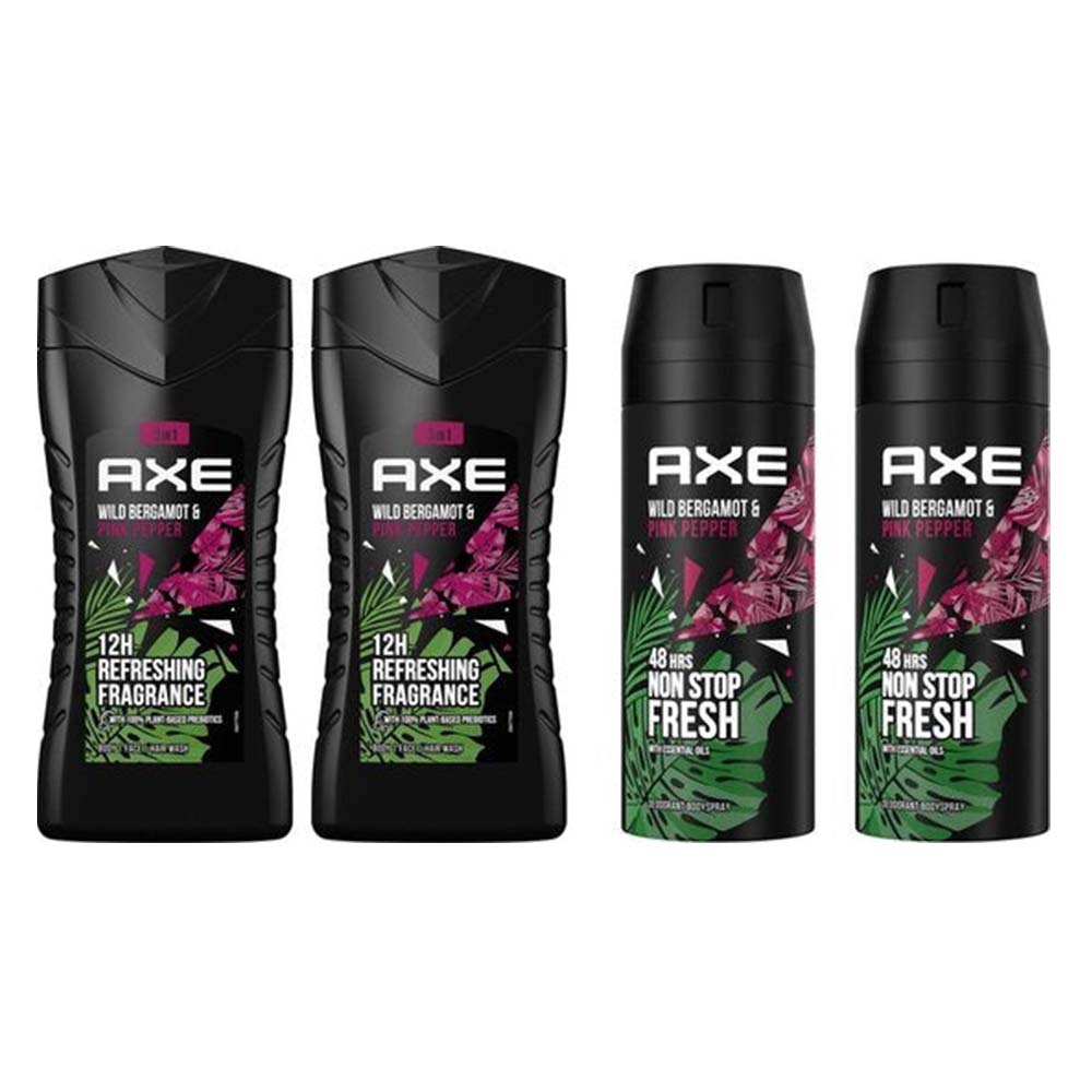 Axe Wild Bergamot & Pink Pepper Voordeelpakket 4-Delig