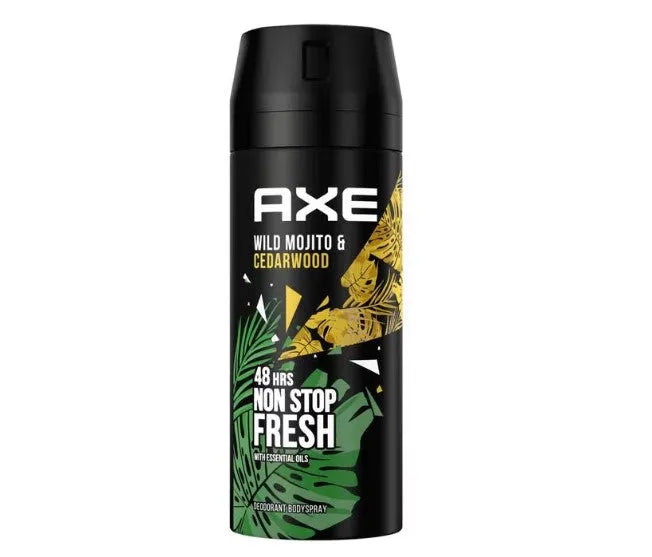 6x Axe Wild Mojito & Cedarwood Non Stop Fresh Deospray 150ml