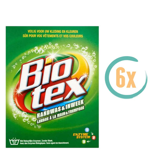 6x Biotex Handwas & Inweek Waspoeder 750g