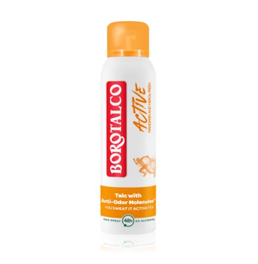 3x Borotalco Active Orange Fresh Deospray 150ml