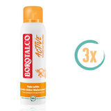 3x Borotalco Active Orange Fresh Deospray 150ml