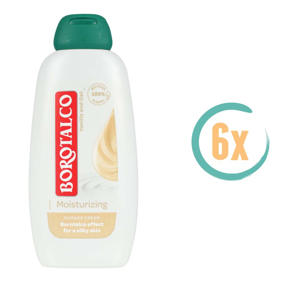 6x Borotalco Moisturizing Vanilla and Oat Douchegel 250ml