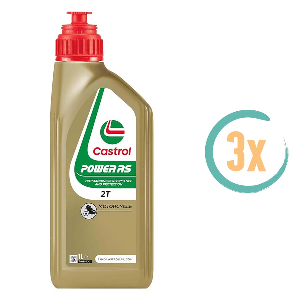 3x Castrol Power RS 2T Motorolie 1L