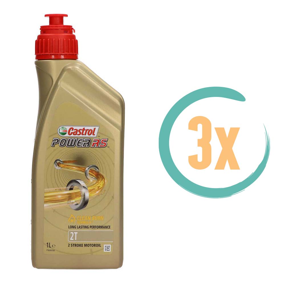 3x Castrol Power RS 2T Motorolie 1L