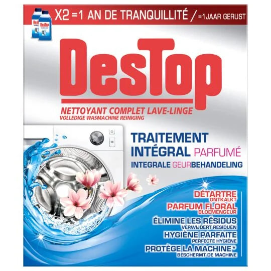 Destop Parfume Wasmachinereiniger 2x250ml, VoordeligInslaan.nl