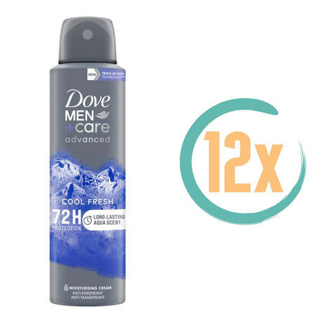 12x Dove Advanced Cool Fresh 72H Deospray 150ml, VoordeligInslaan.nl