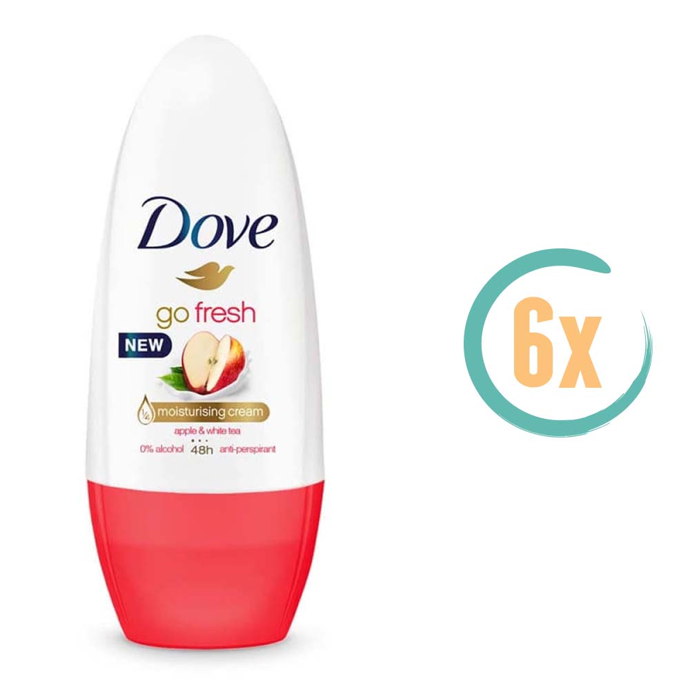 6x Dove Apple & White Tea Deoroller 50ml