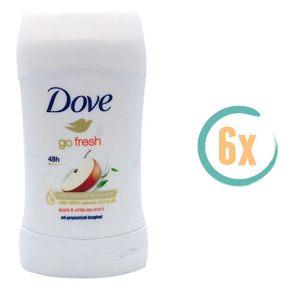 6x Dove Apple & White Tea Deostick 40ml