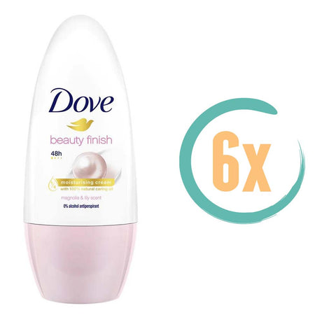 6x Dove Beauty Finish Deoroller 50ml, VoordeligInslaan.nl