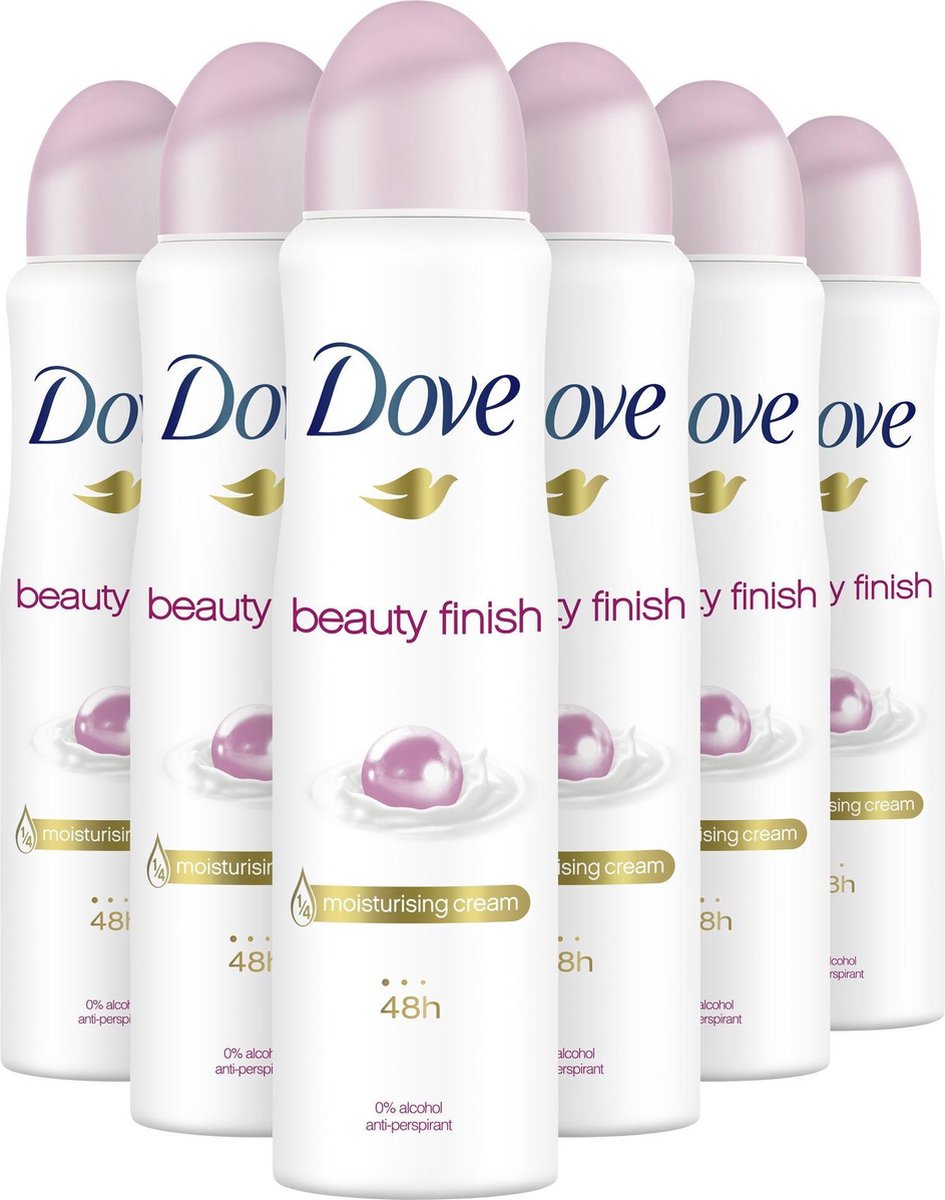 6x Dove Beauty Finish Deospray 150ml, VoordeligInslaan.nl