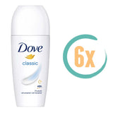 6x Dove Classic Deoroller 50ml, VoordeligInslaan.nl