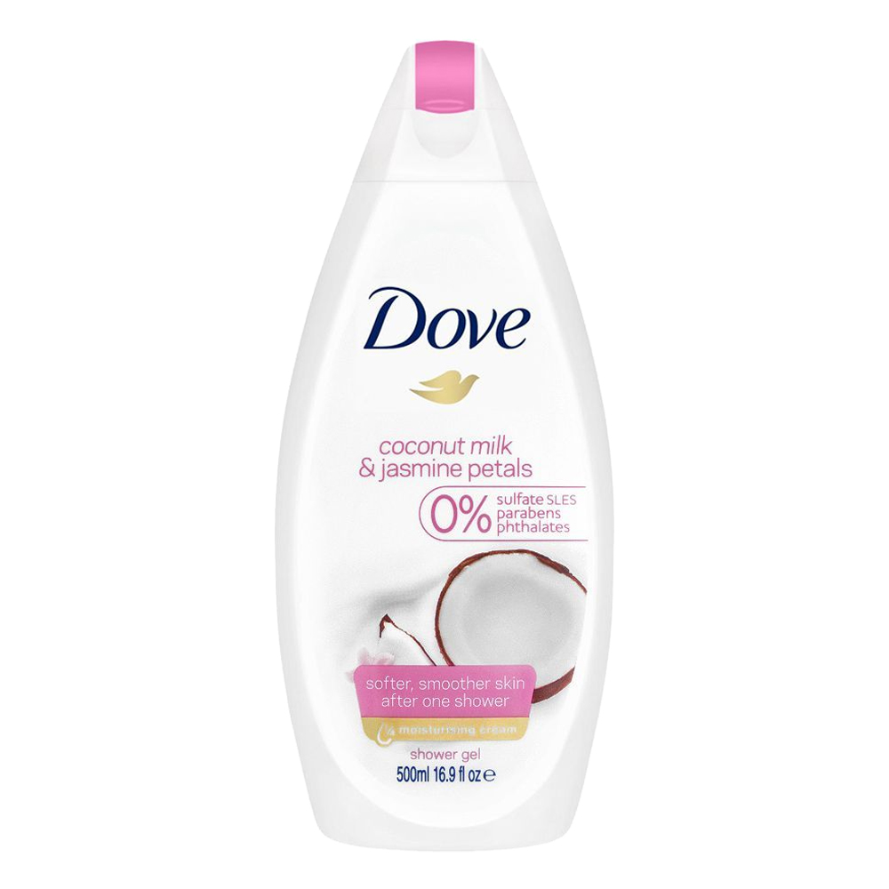 6x Dove Coconut & Jasmine Douchegel 500ml, VoordeligInslaan.nl