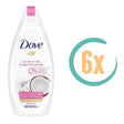 6x Dove Coconut & Jasmine Douchegel 500ml, VoordeligInslaan.nl