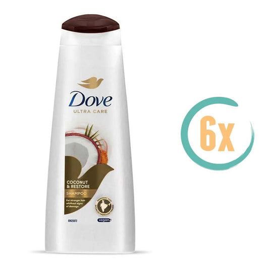 6x Dove Coconut & Restore Shampoo 250ml