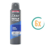 6x Dove Cool Fresh Deospray 150ml